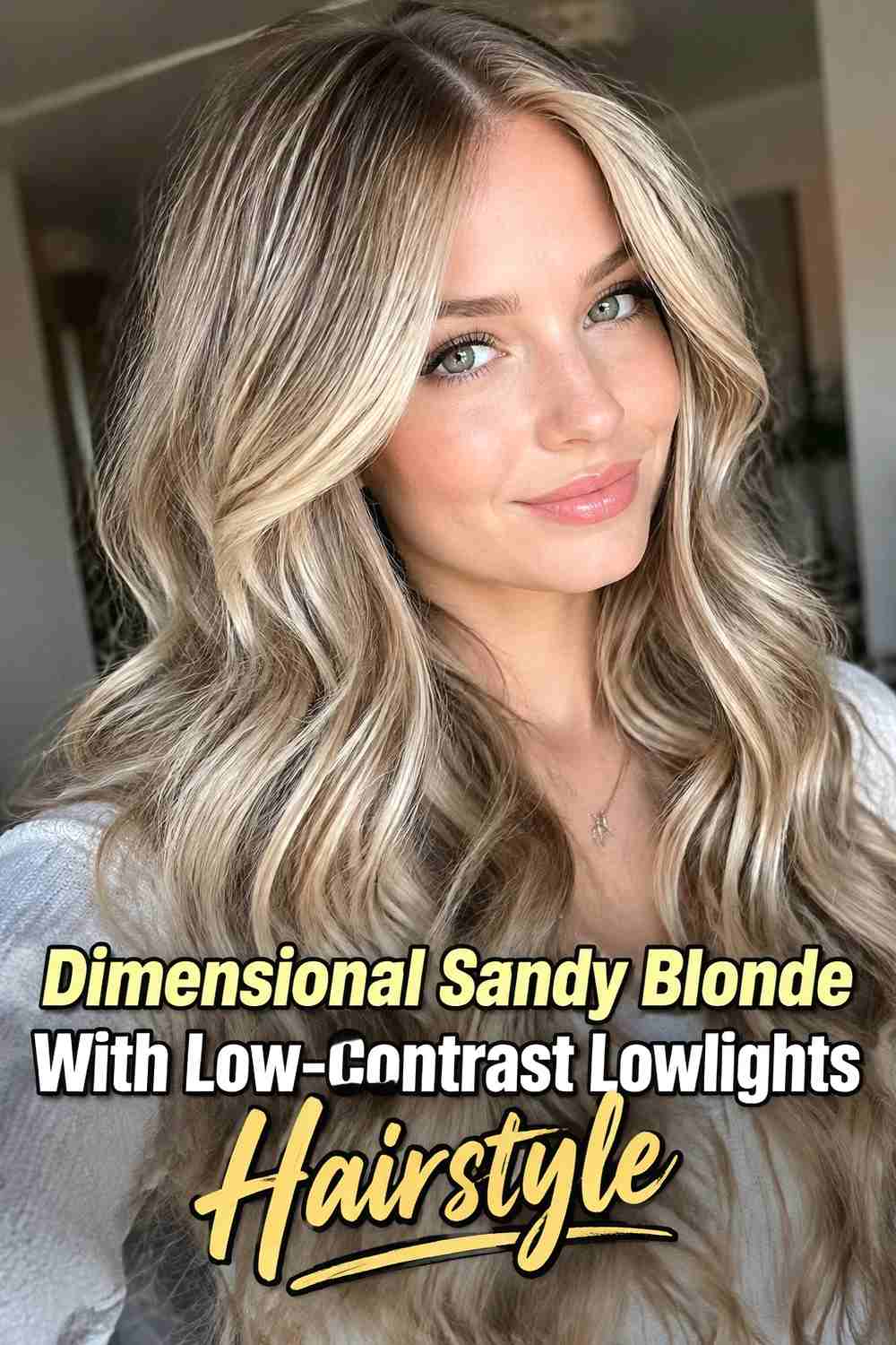 4. Dimensional Sandy Blonde With Low Contrast Lowlights Hairstyle