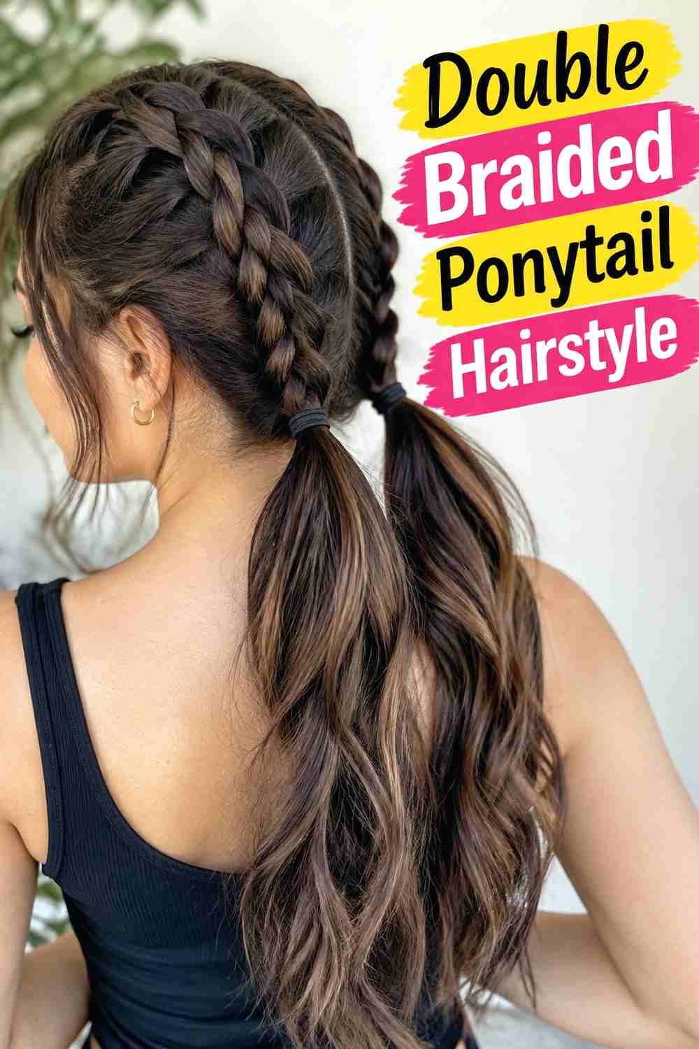 16. Double Braided Ponytail Hairstyle