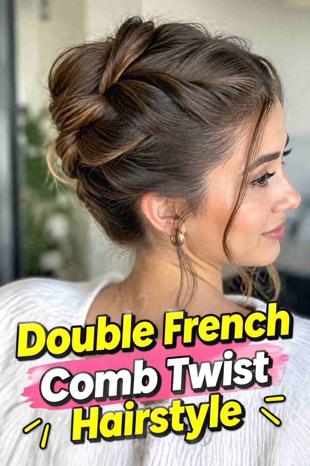10. Double French Comb Twist Hairstyle