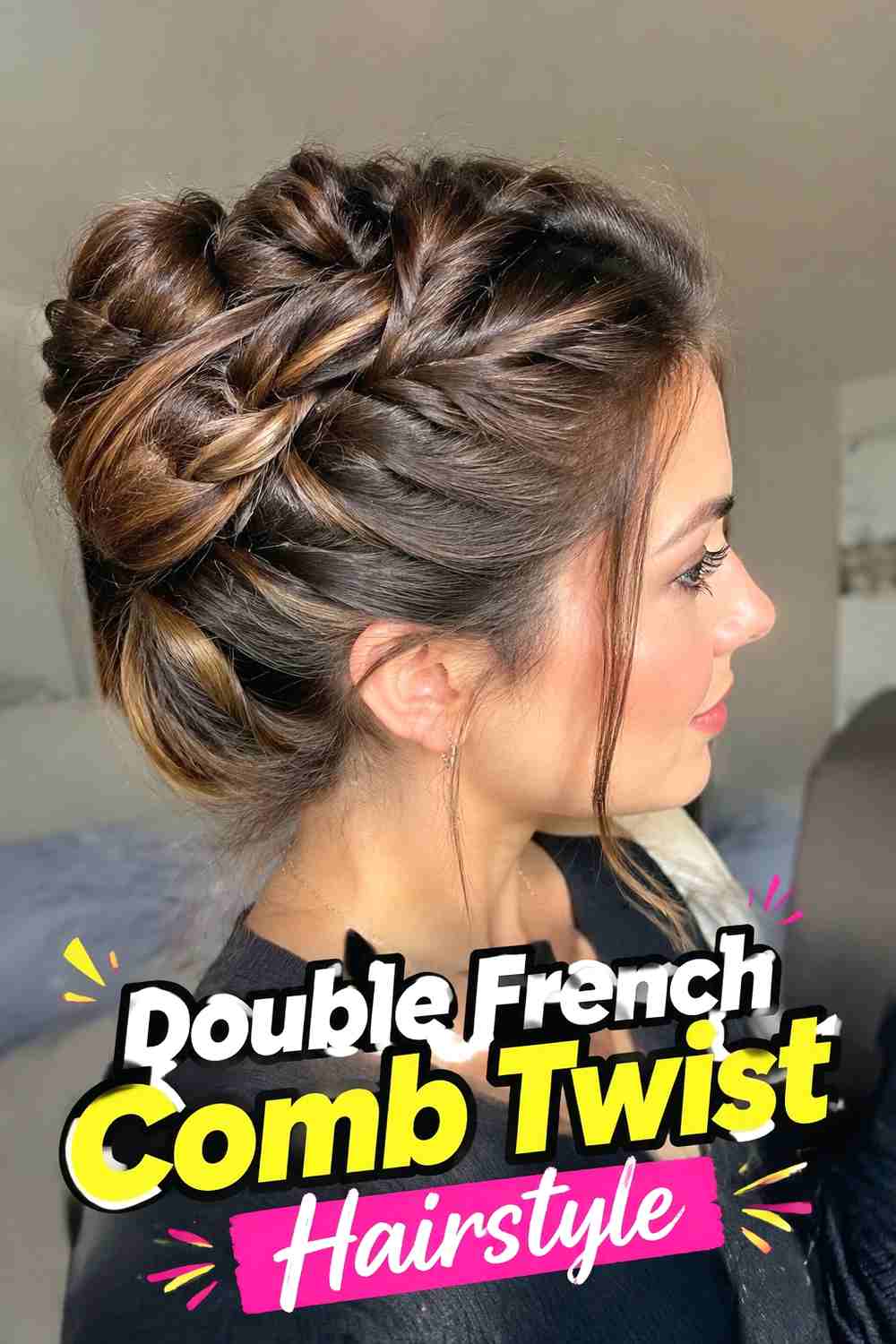 7. Double French Comb Twist Hairstyle