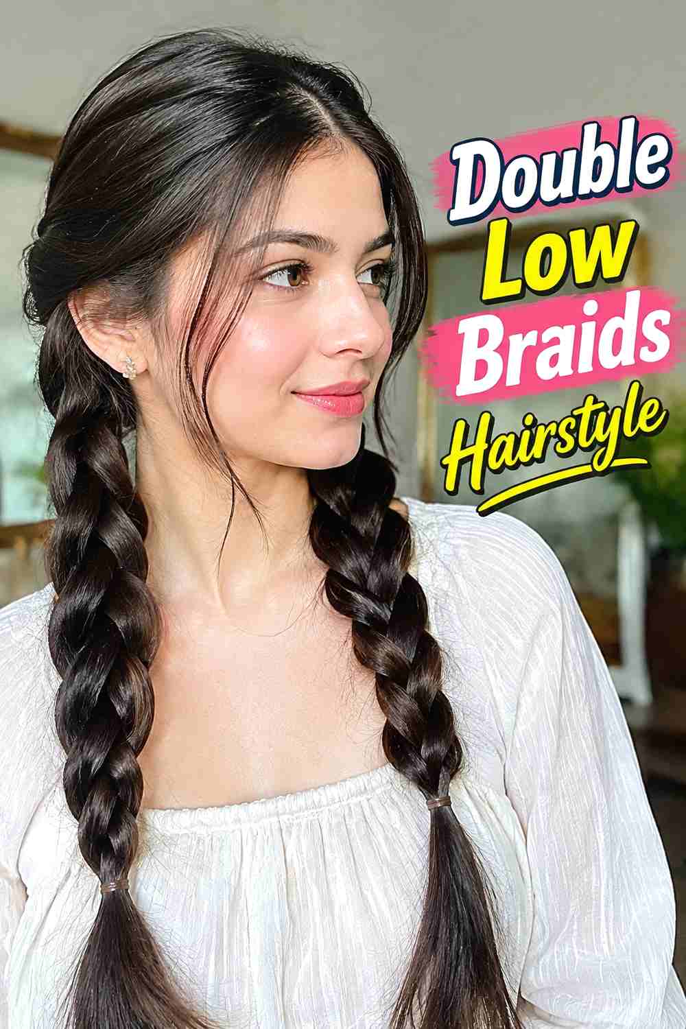 12. Double Low Braids Hairstyle