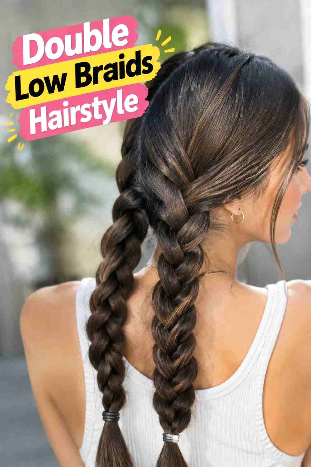18. Double Low Braids Hairstyle