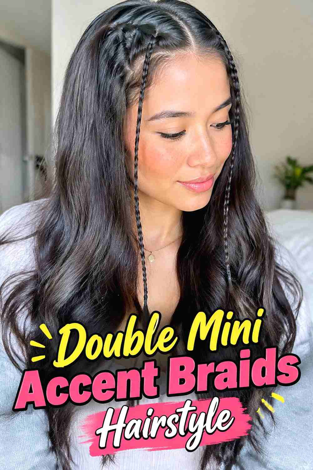 7. Double Mini Accent Braids Hairstyle