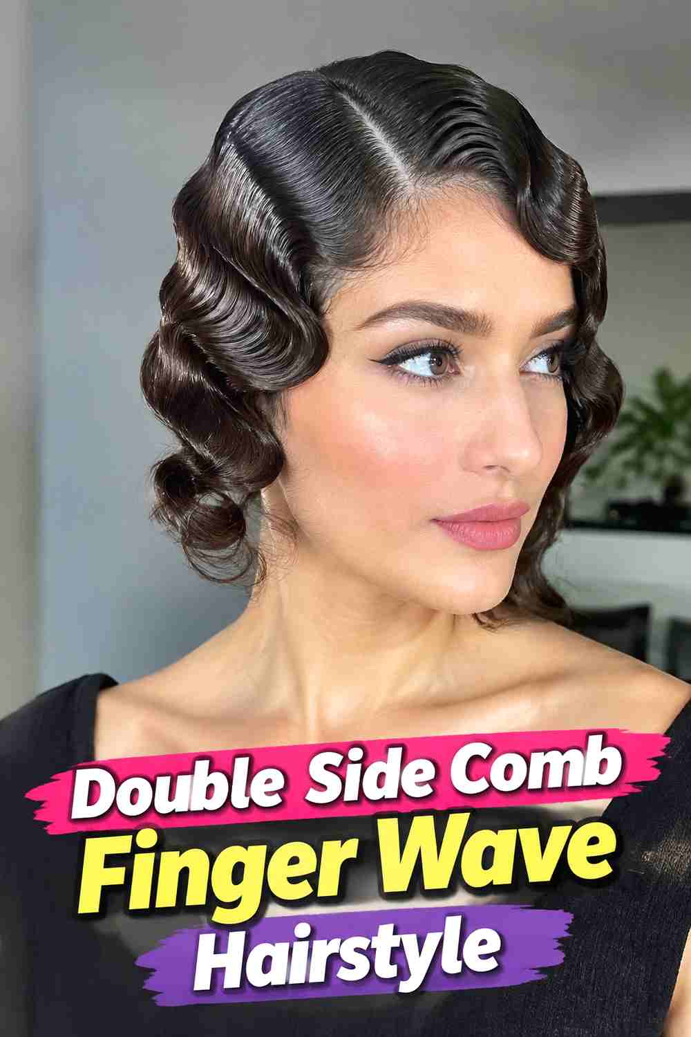 10. Double Side Comb Finger Wave Hairstyle
