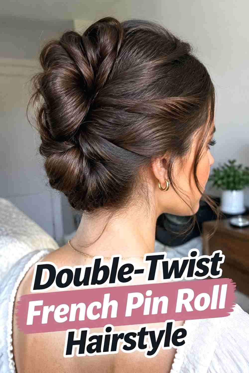 11. Double Twist French Pin Roll Hairstyle