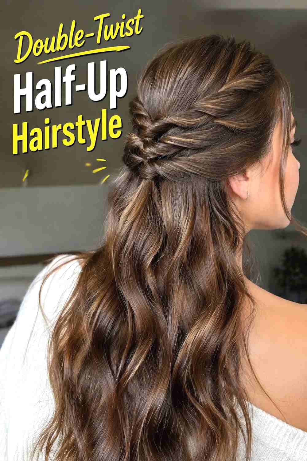 6. Double Twist Half Up Hairstyle