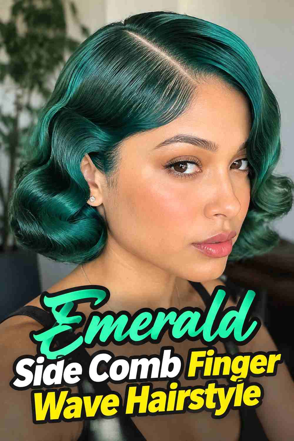 3. Emerald Side Comb Finger Wave Hairstyle