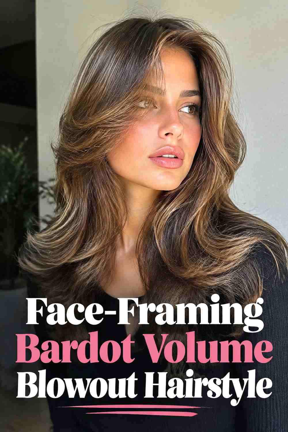 6. Face Framing Bardot Volume Blowout Hairstyle