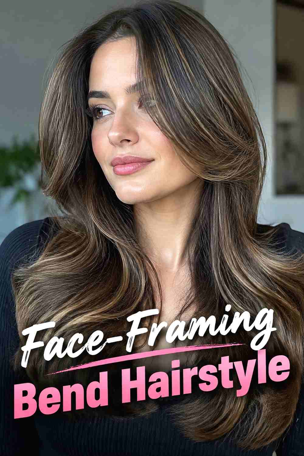15. Face Framing Bend Hairstyle