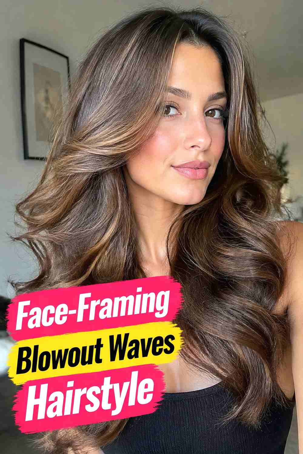 6. Face Framing Blowout Waves Hairstyle