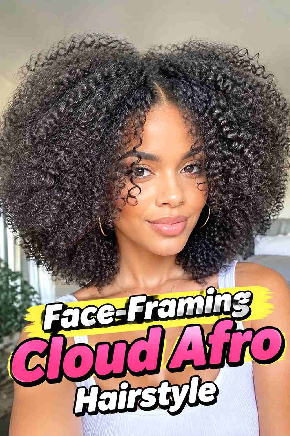 13. Face Framing Cloud Afro Hairstyle