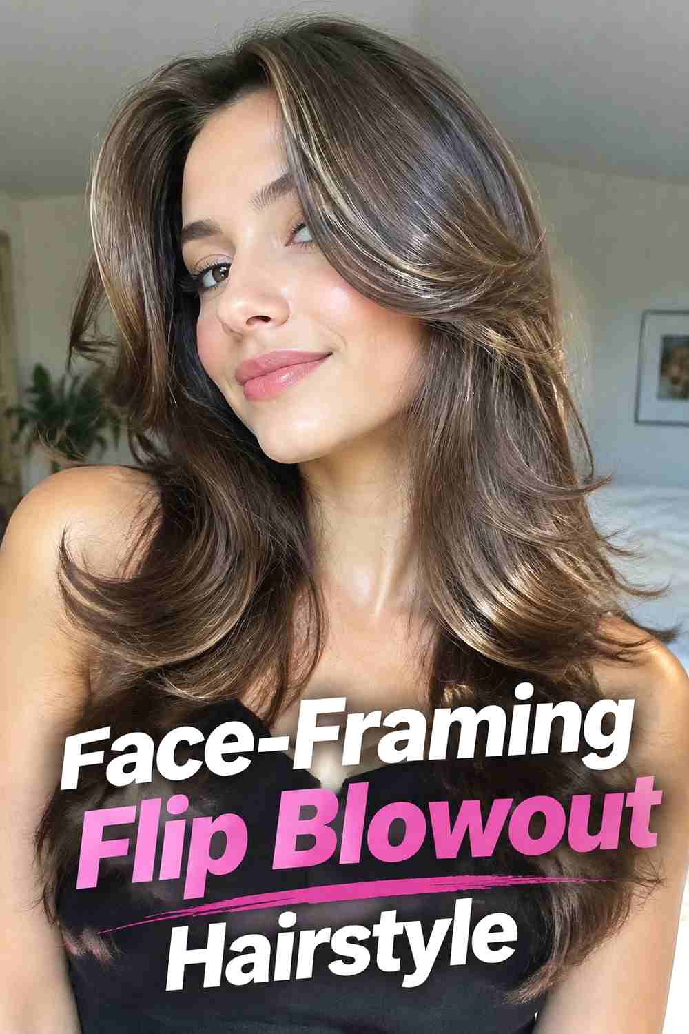 10. Face Framing Flip Blowout Hairstyle