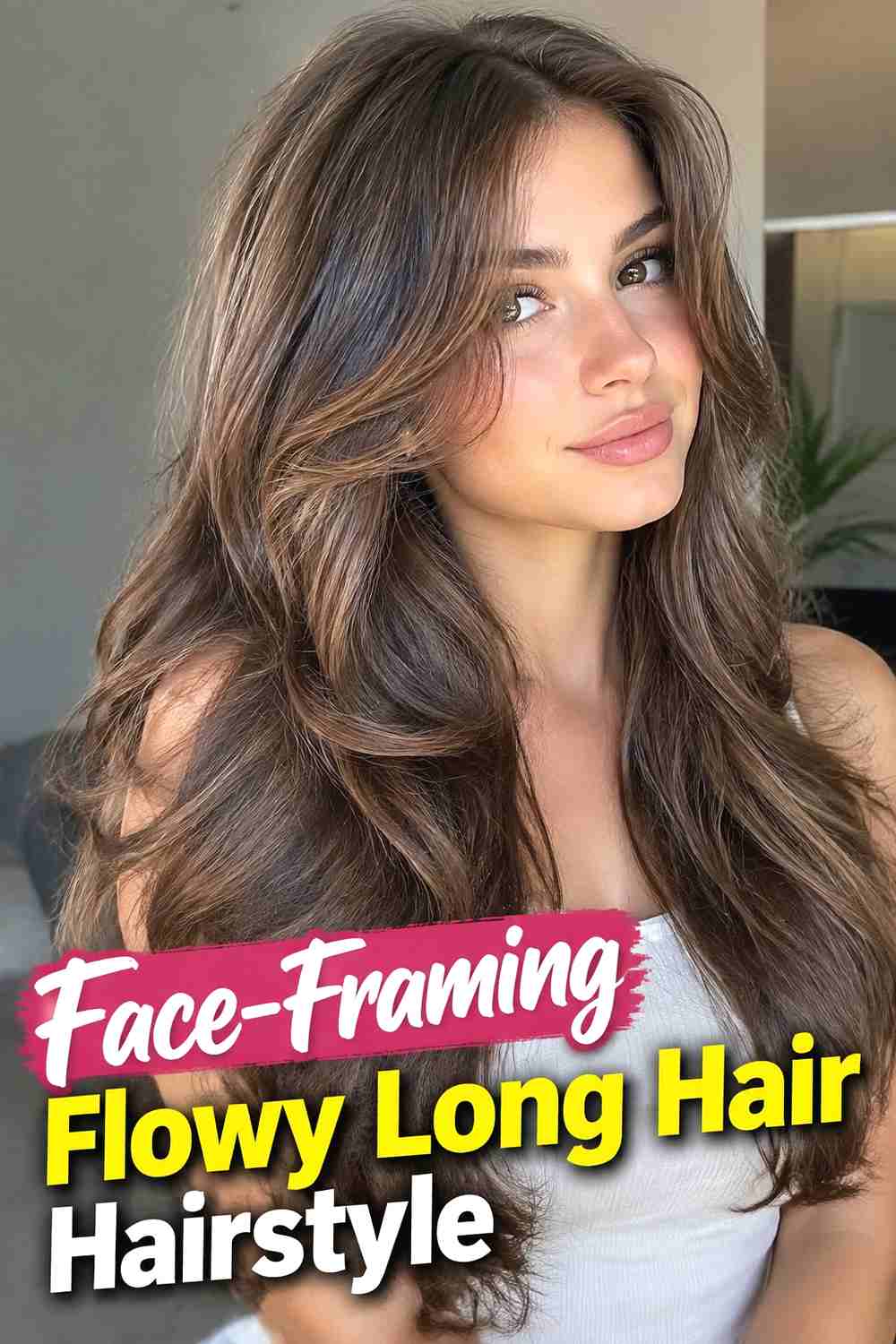 4. Face Framing Flowy Long Hair Hairstyle