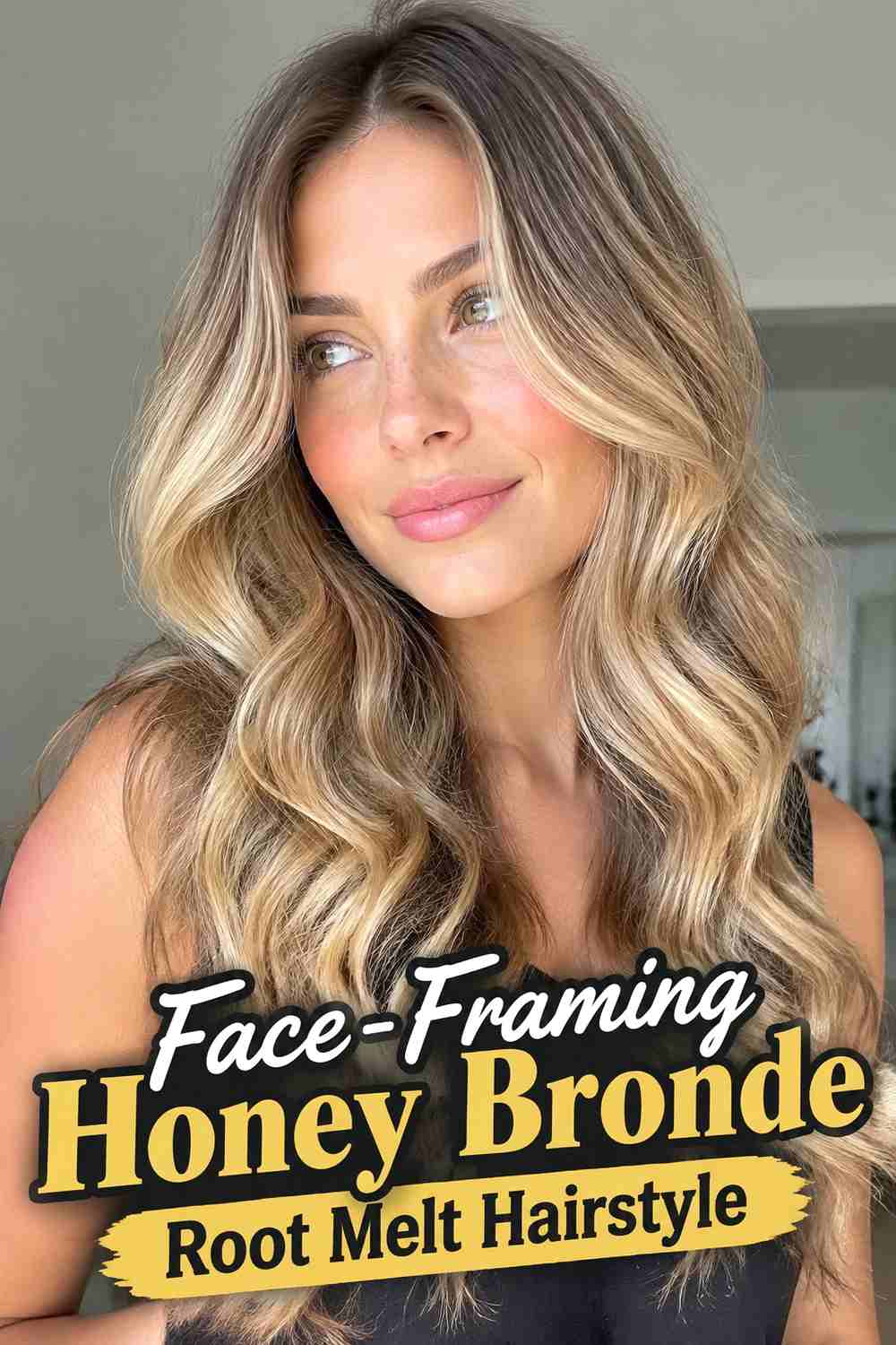 3. Face Framing Honey Bronde Root Melt Hairstyle