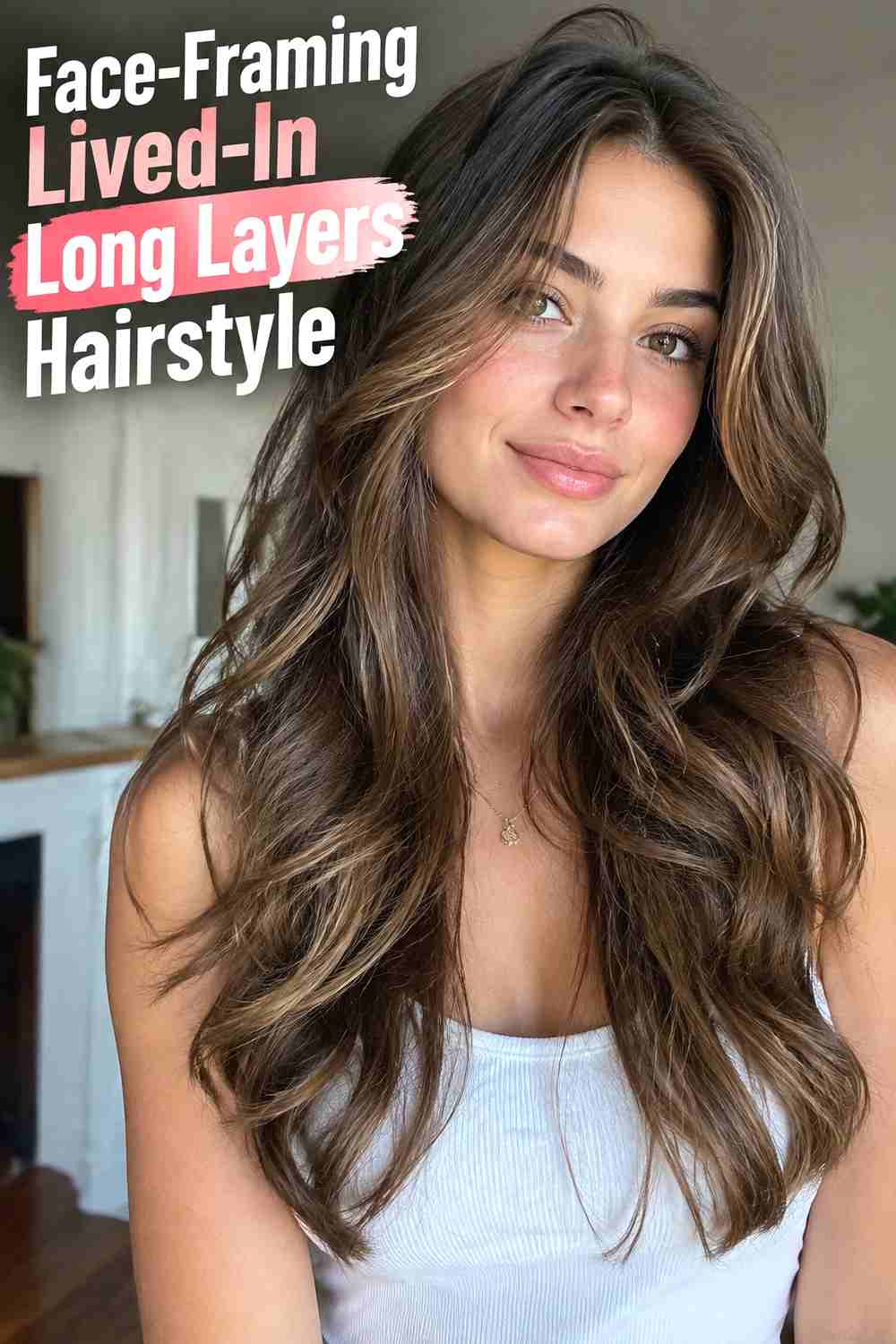 2. Face Framing Lived In Long Layers Hairstyle