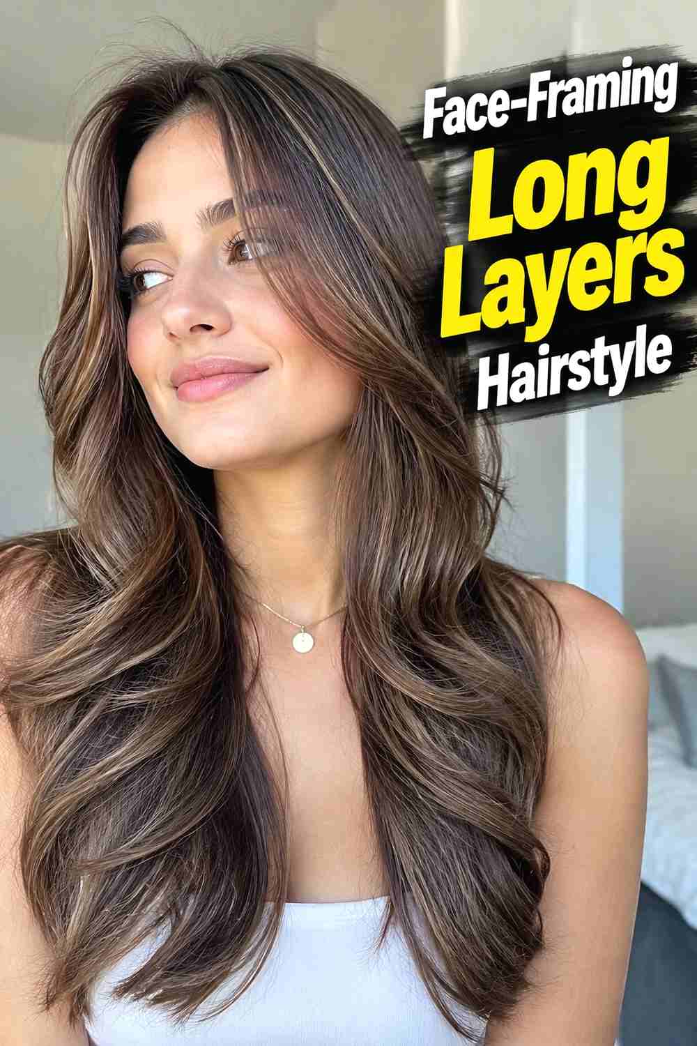 13. Face Framing Long Layers Hairstyle