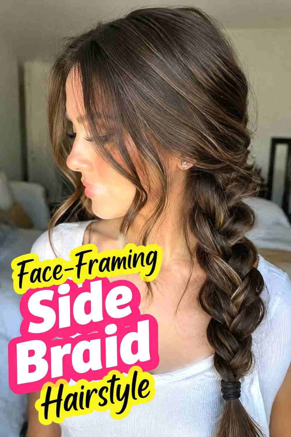 6. Face Framing Side Braid Hairstyle