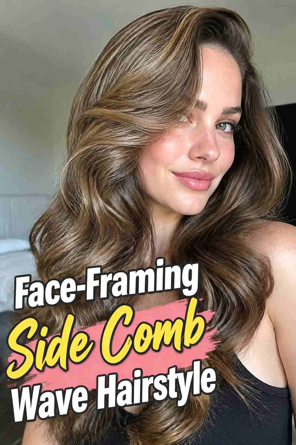 15. Face Framing Side Comb Wave Hairstyle