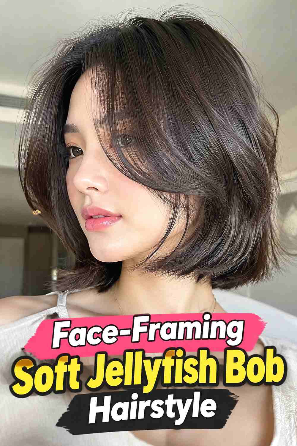 9. Face Framing Soft Jellyfish Bob Hairstyle