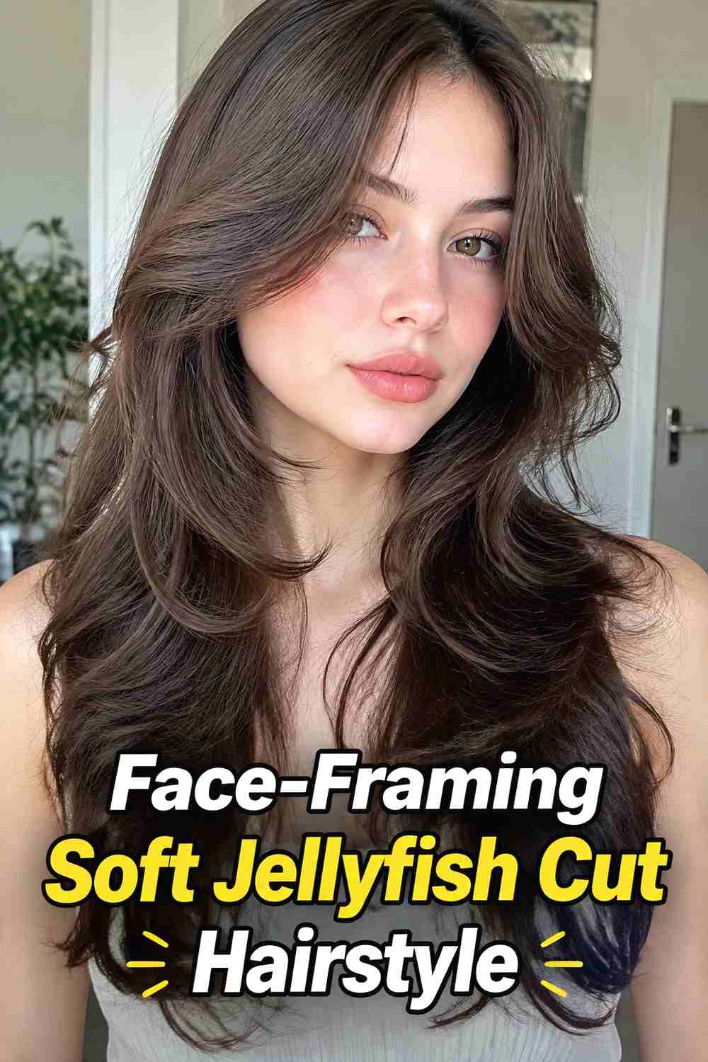 11. Face Framing Soft Jellyfish Cut Hairstyle