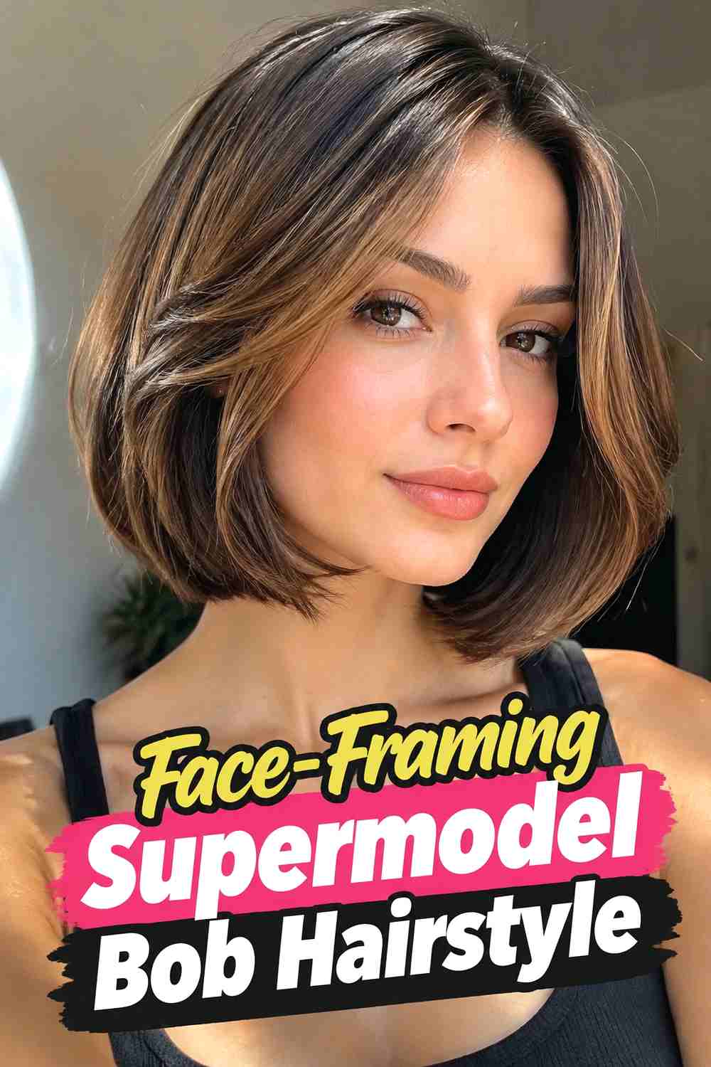 5. Face Framing Supermodel Bob Hairstyle