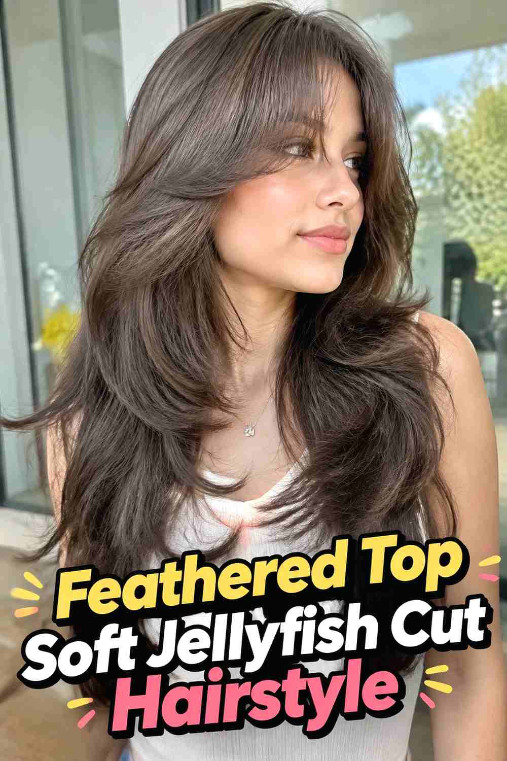 10. Feathered Top Soft Jellyfish Cut Hairstyle