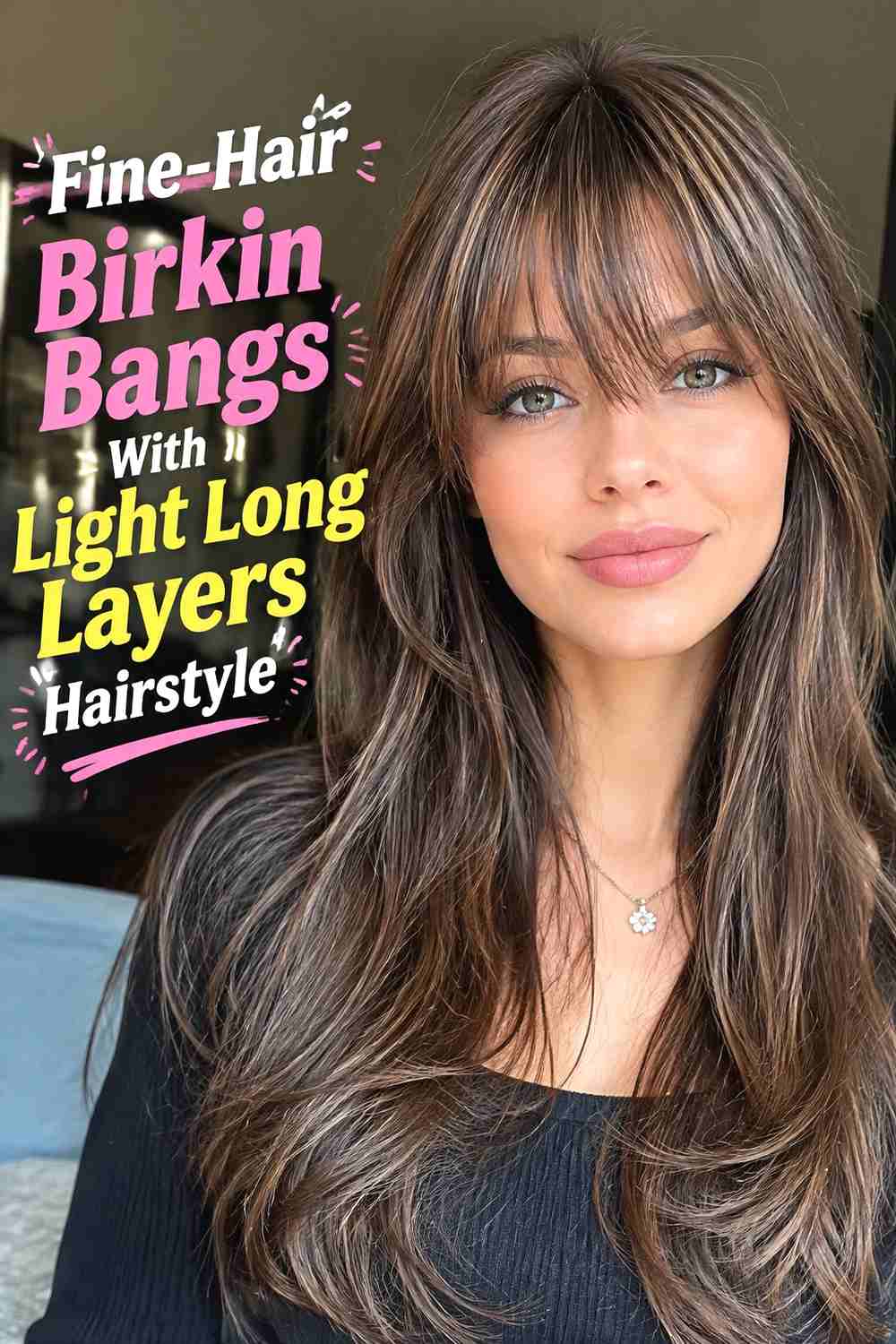 12. Fine Hair Birkin Bangs With Light Long Layers Hairstyle