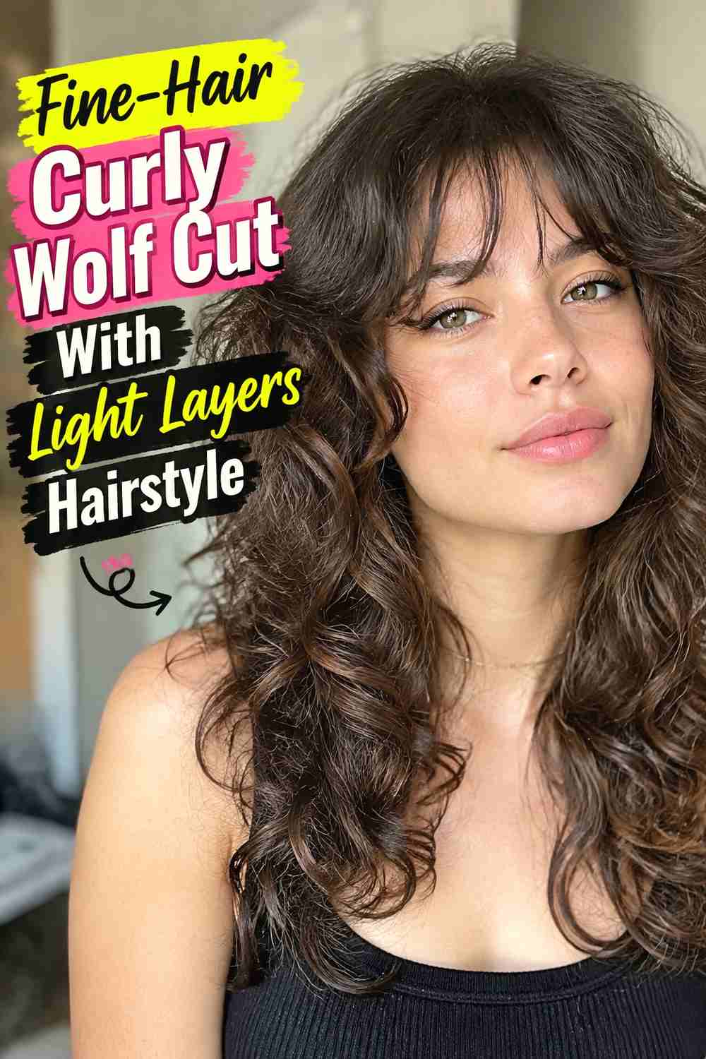 10. Fine Hair Curly Wolf Cut With Light Layers Hairstyle