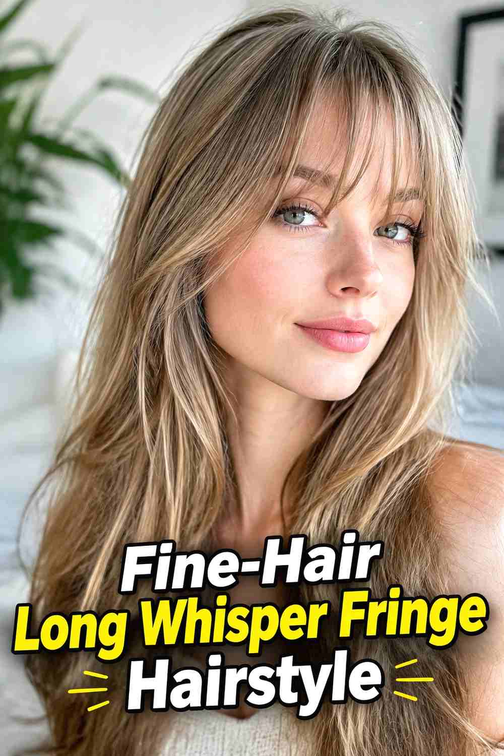 13. Fine Hair Long Whisper Fringe Hairstyle