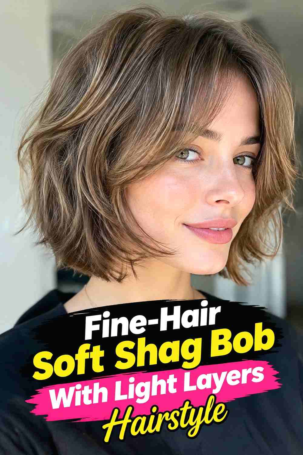 10. Fine Hair Soft Shag Bob With Light Layers Hairstyle