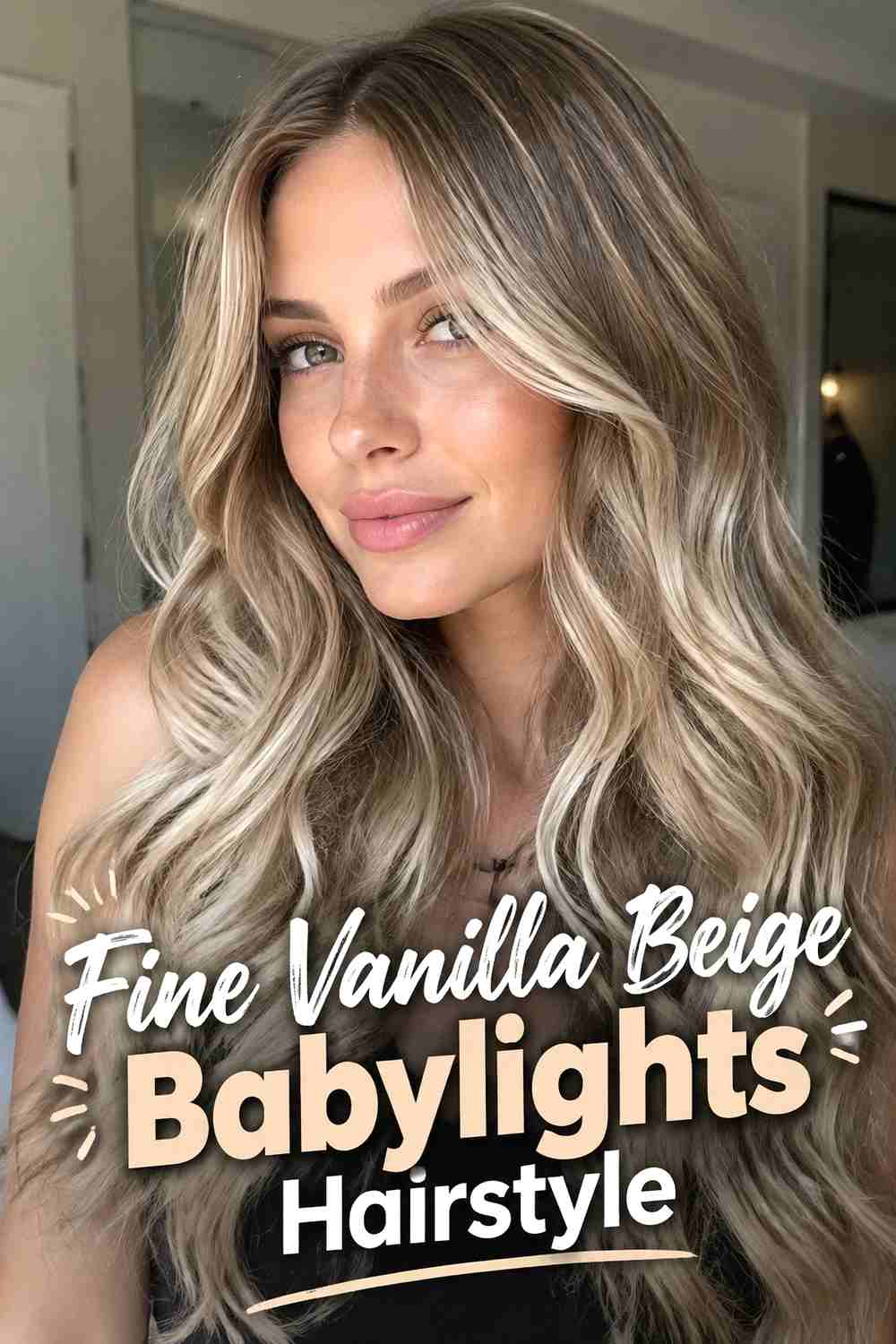 2. Fine Vanilla Beige Babylights Hairstyle