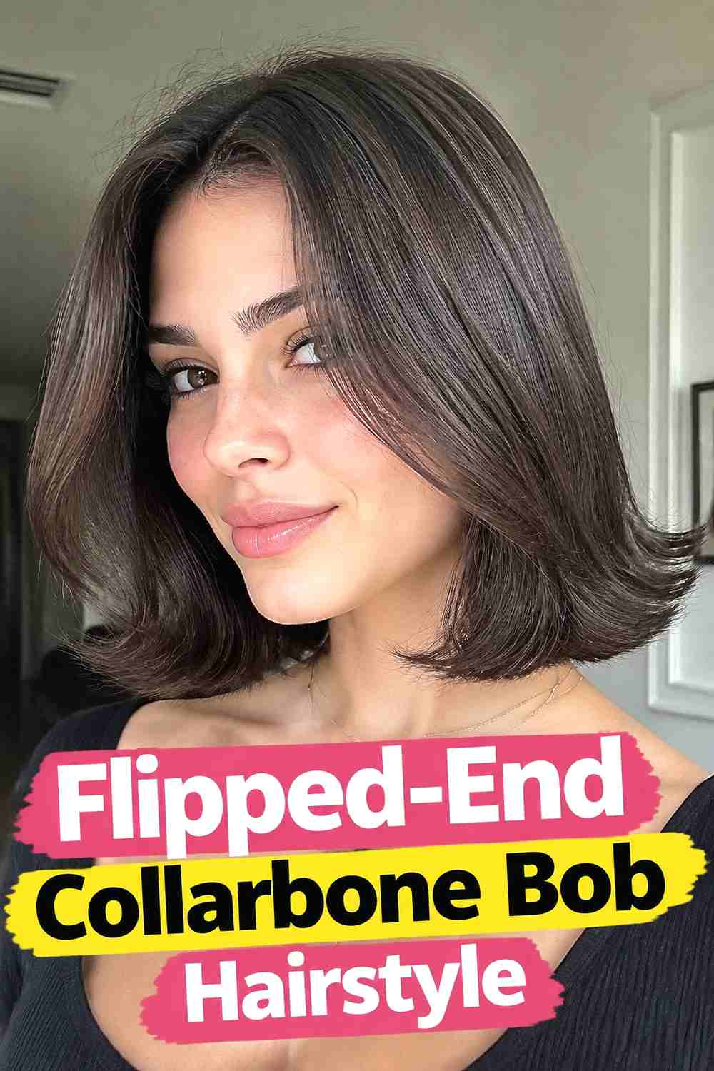 11. Flipped End Collarbone Bob Hairstyle