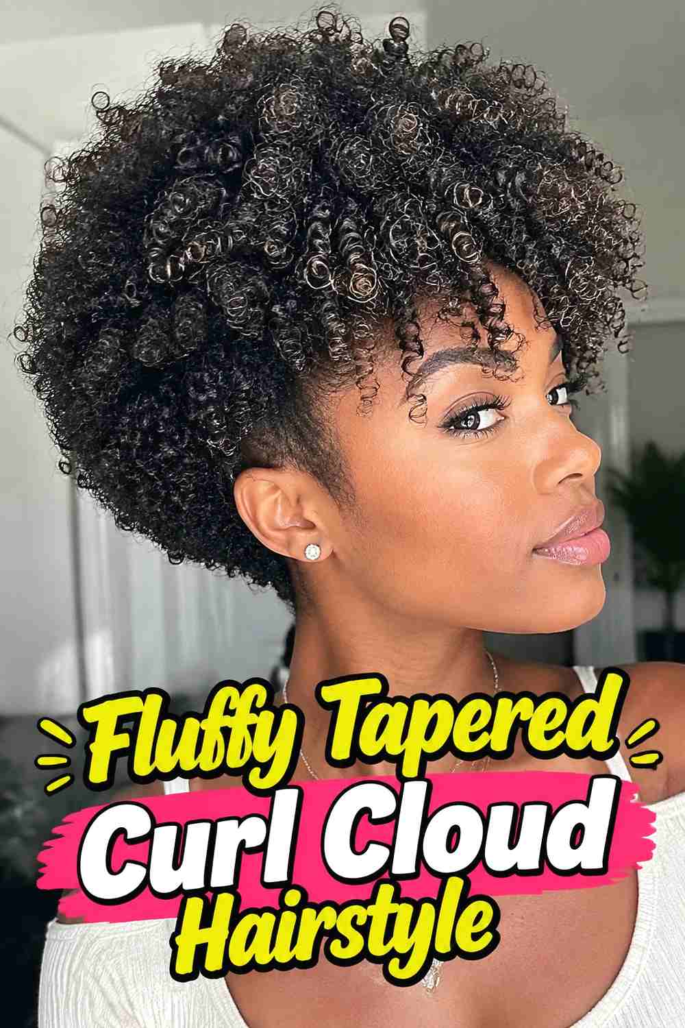 6. Fluffy Tapered Curl Cloud Hairstyle