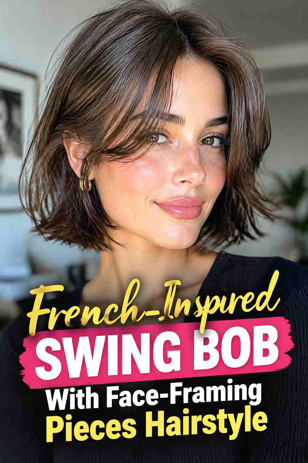 15. French Inspired Swing Bob With Face Framing Pieces Hairstyle