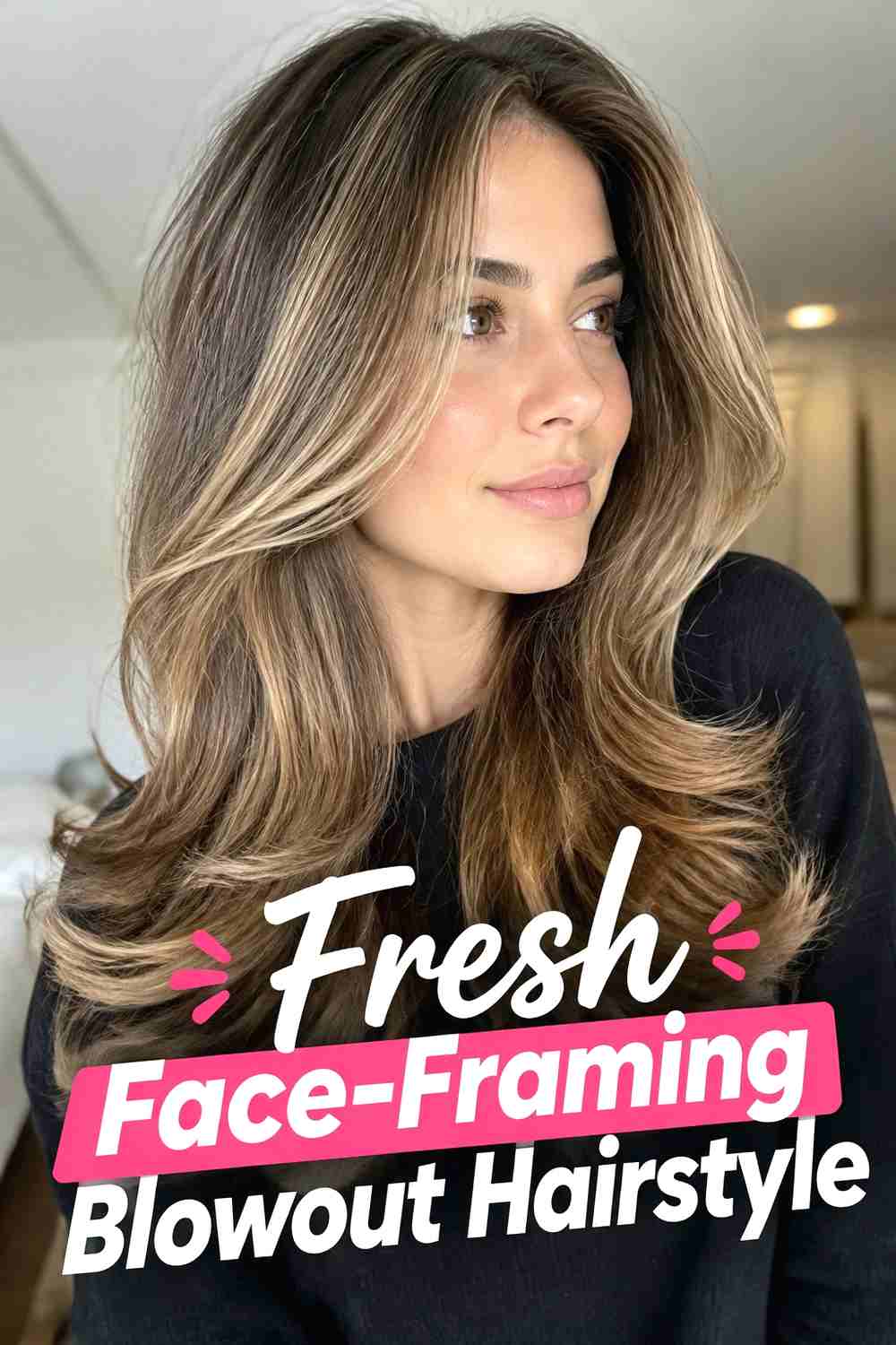 4. Fresh Face Framing Blowout Hairstyle