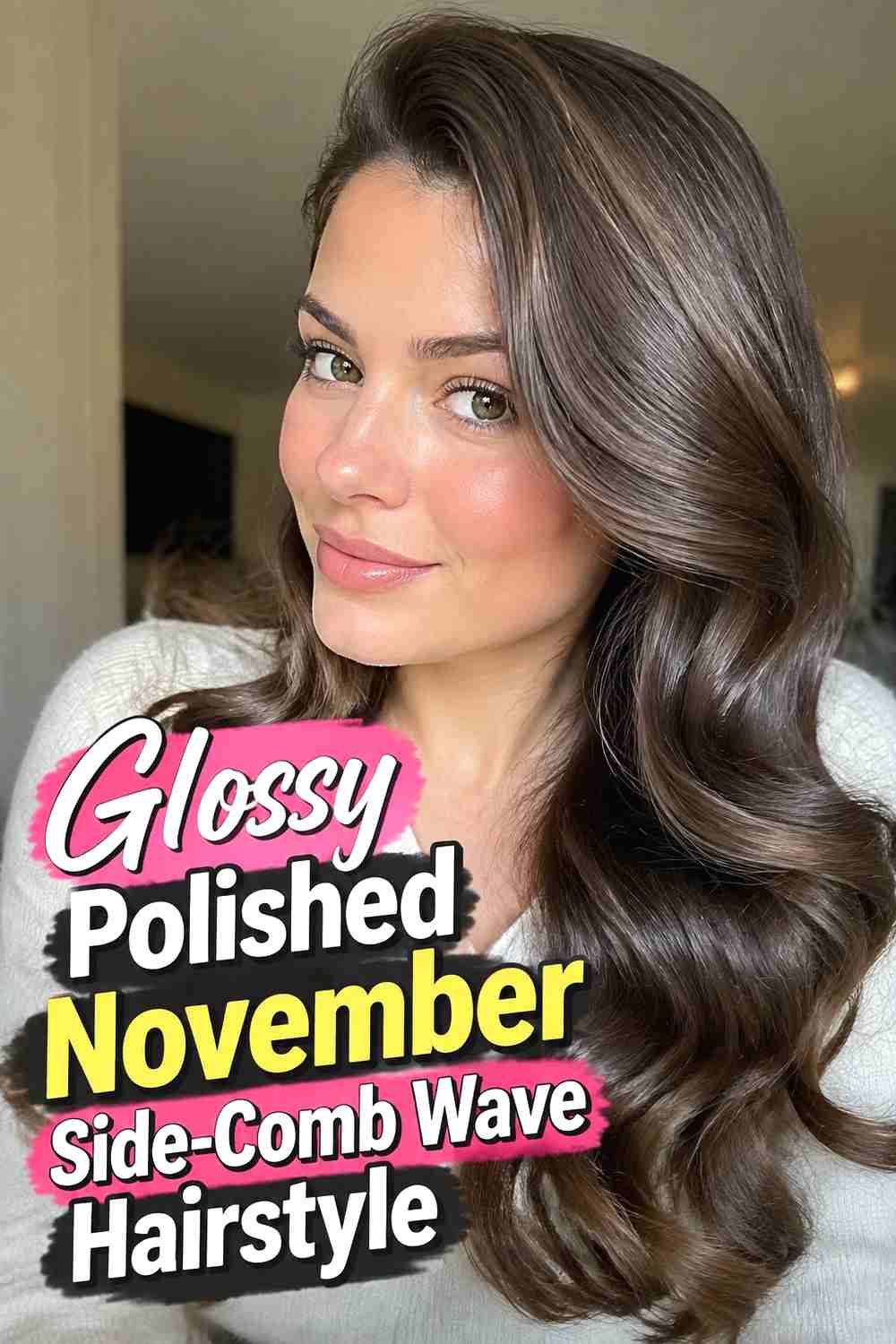 10. Glossy Polished November Side Comb Wave Hairstyle