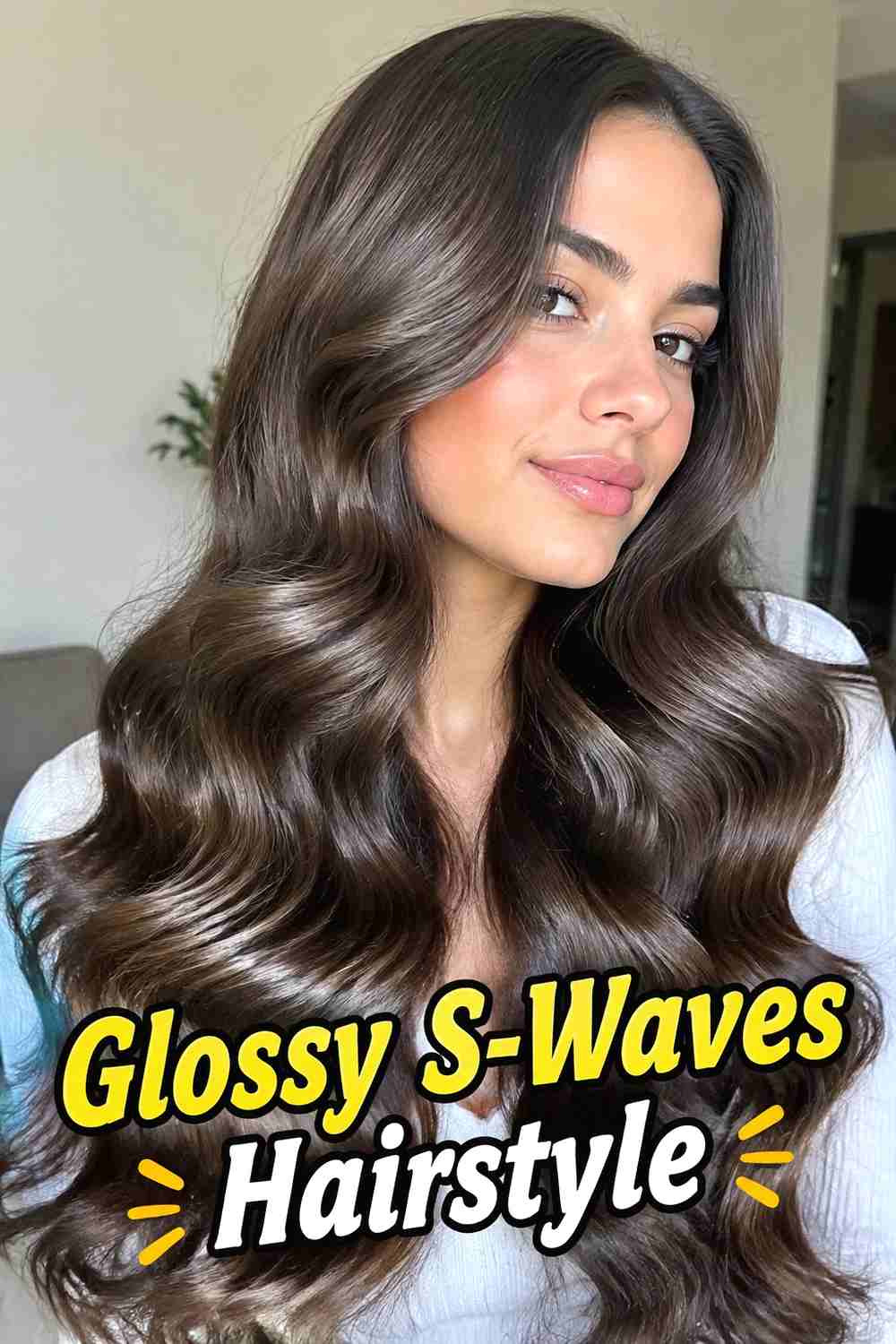 10. Glossy S Waves Hairstyle