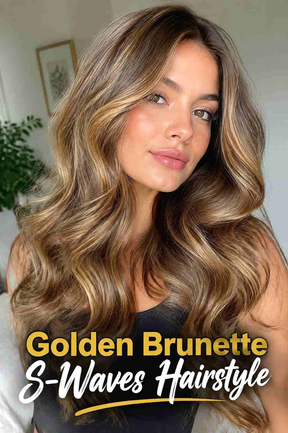 11. Golden Brunette S Waves Hairstyle
