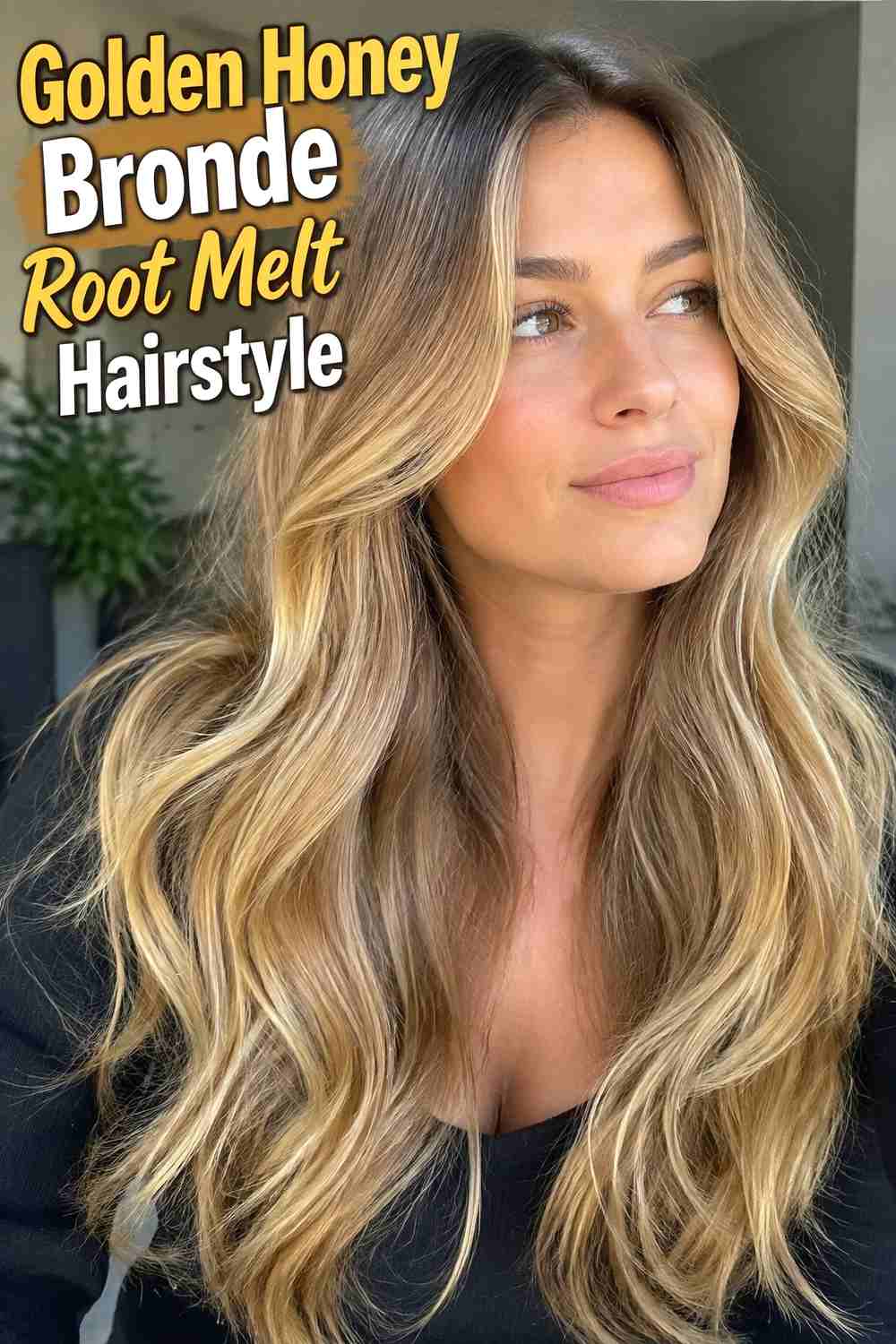 11. Golden Honey Bronde Root Melt Hairstyle