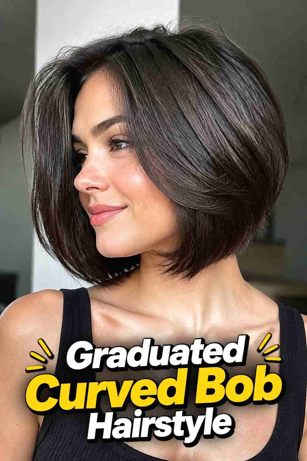 9. Graduated Curved Bob Hairstyle