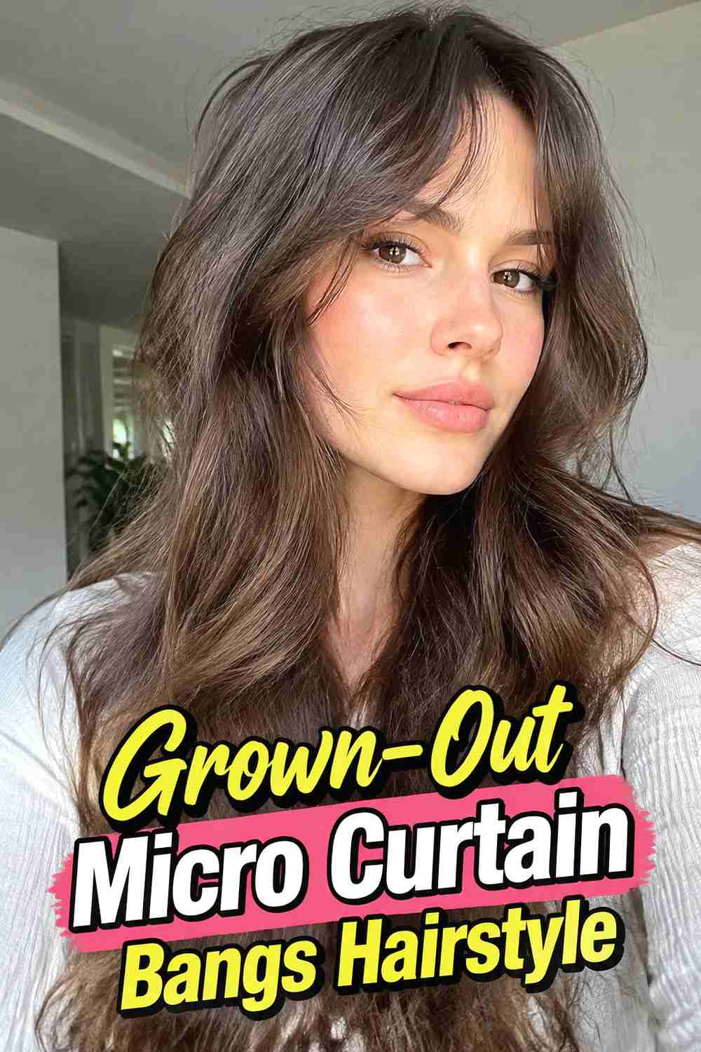 9. Grown Out Micro Curtain Bangs Hairstyle
