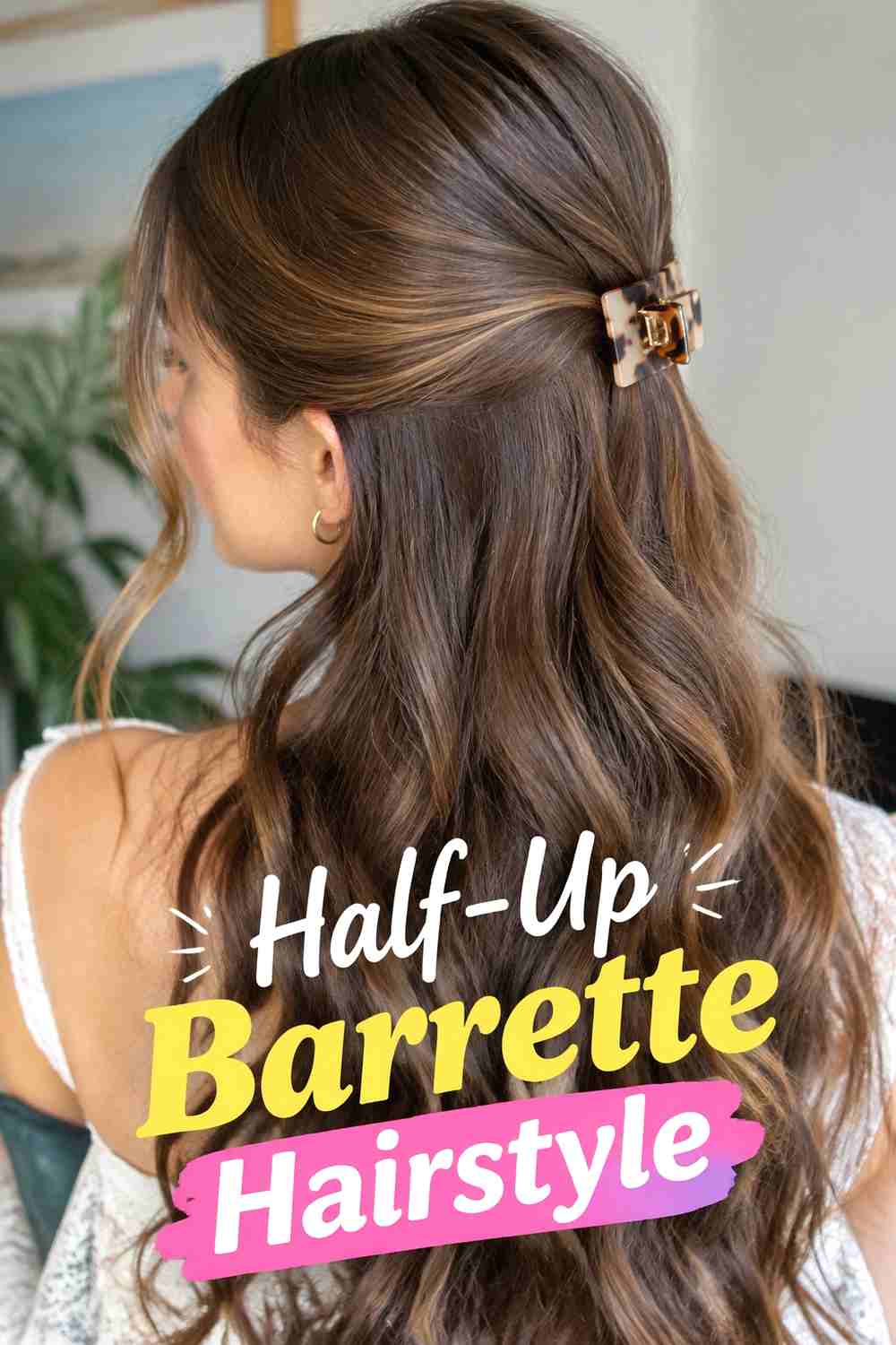 5. Half Up Barrette Hairstyle