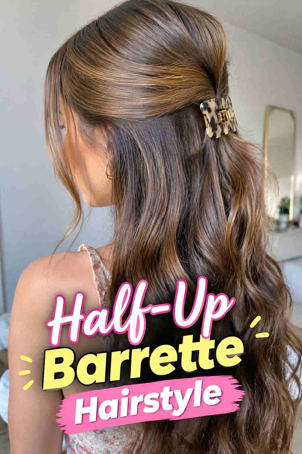 7. Half Up Barrette Hairstyle