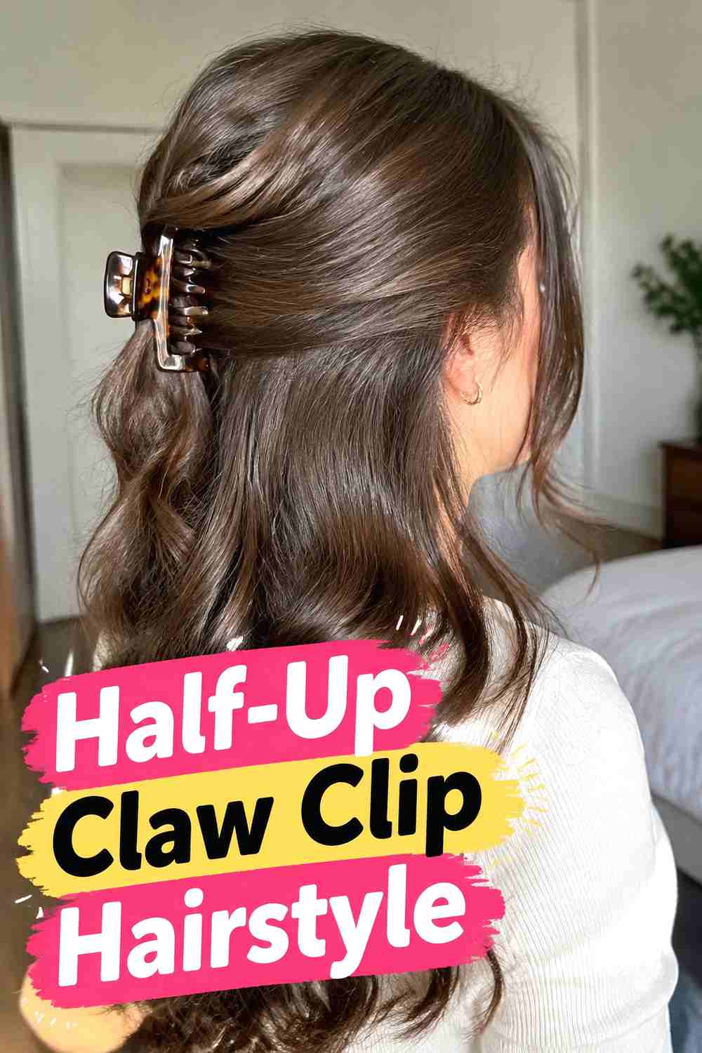 4. Half Up Claw Clip Hairstyle