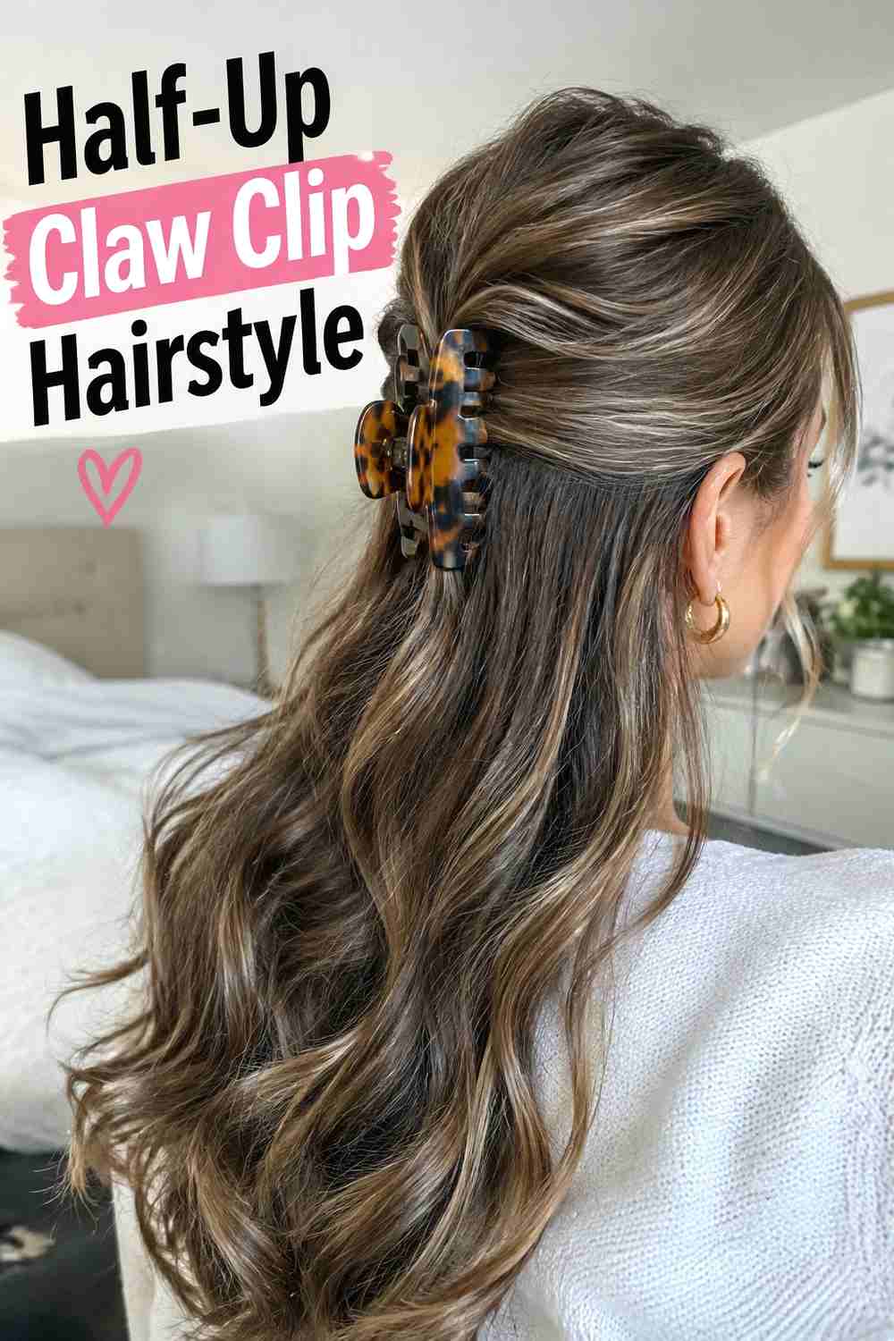 4. Half Up Claw Clip Hairstyle