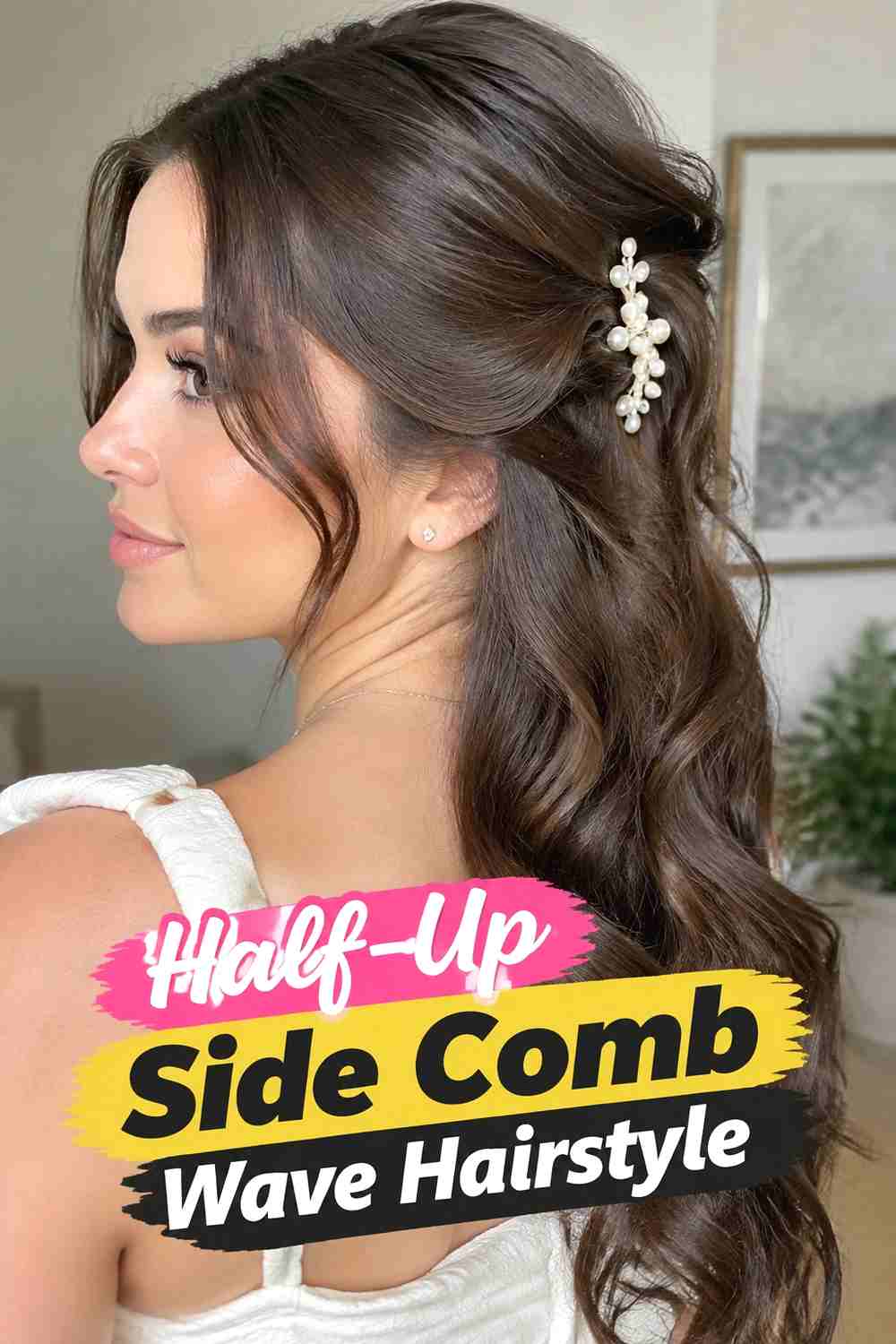 16. Half Up Side Comb Wave Hairstyle