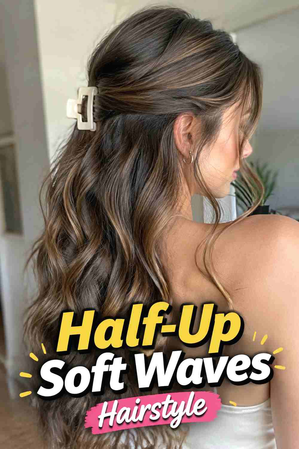 7. Half Up Soft Waves Hairstyle