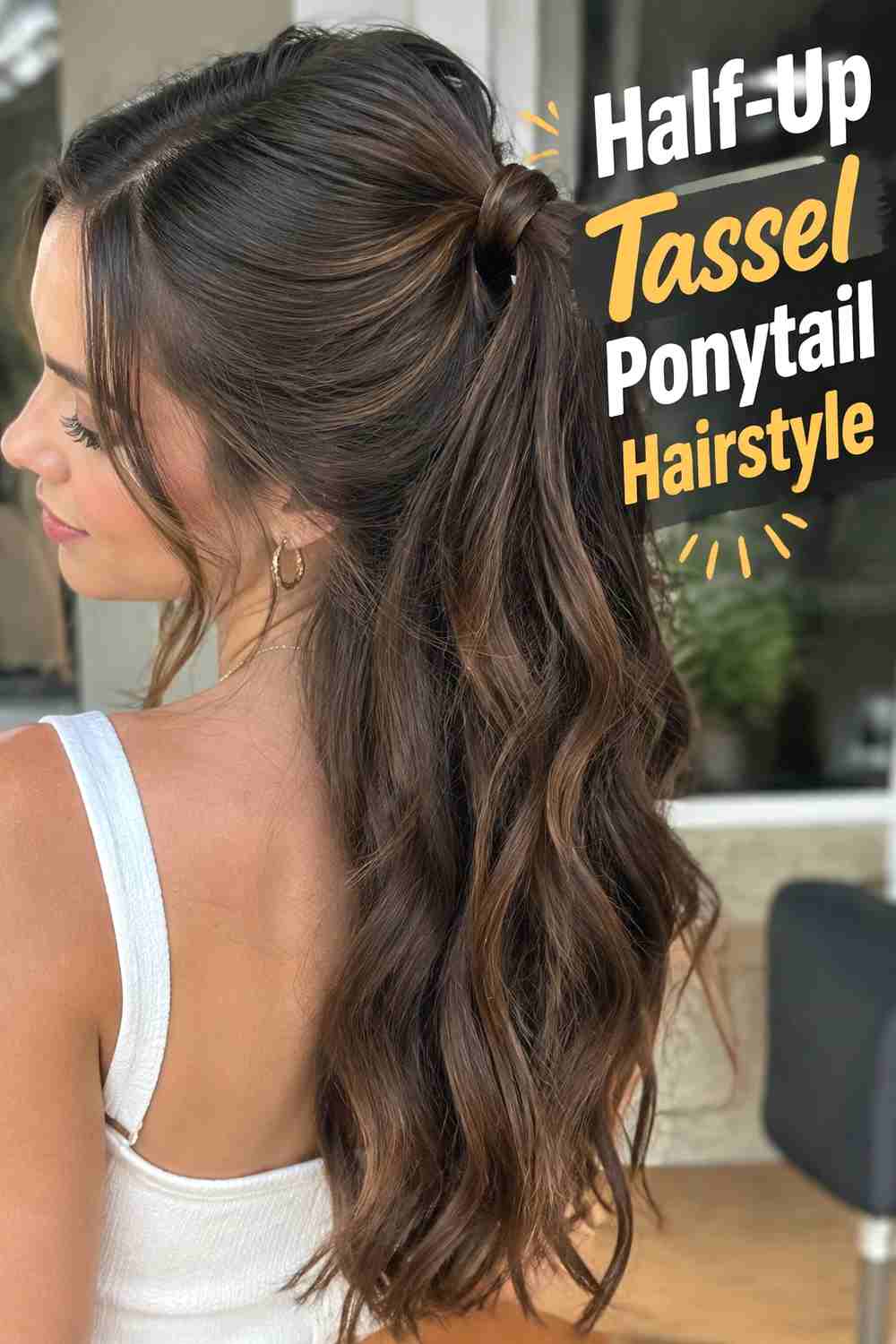 8. Half Up Tassel Ponytail Hairstyle