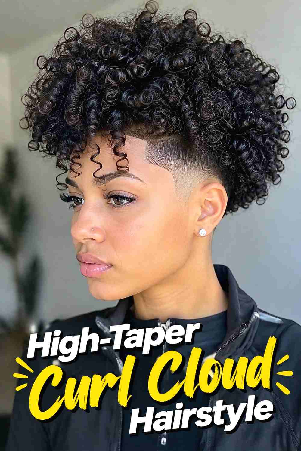 13. High Taper Curl Cloud Hairstyle
