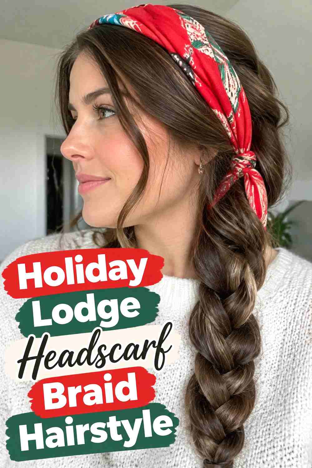 16. Holiday Lodge Headscarf Braid Hairstyle
